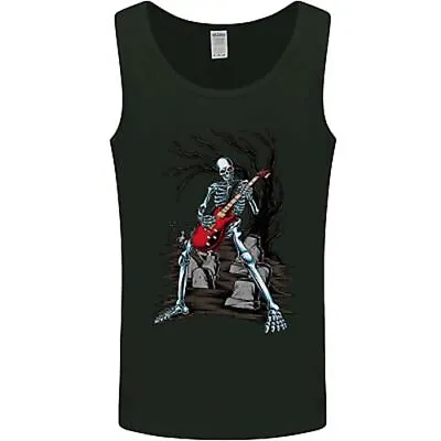 Buy Graveyard Rock Guitar Skull Heavy Metal Mens Vest Tank Top • 11.99£