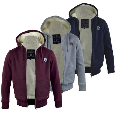 Buy Mens Tokyo Laundry Hooded Sherpa Fur Lined Padded Fleece Jacket Coat Zip S-XXL • 24.99£