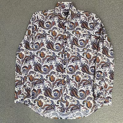 Buy PHIX Shirt Men’s Small Multicoloured Paisley Long Sleeve Button Up Cotton • 57£