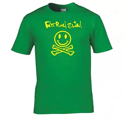 Buy Fatboy Slim  Happy Face Skull & Crossbones  T Shirt New • 12.99£