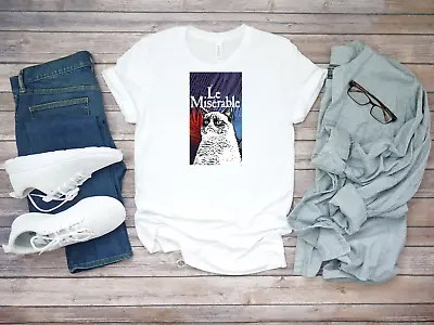 Buy Les Le Miserable Grumpy Cat White Men Short Sleeve T-Shirt K841 • 9.92£