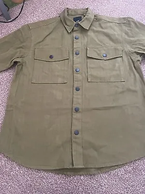 Buy River Island Denim Jacket Coat Cotton Men's Size Large 14- 16 Button Pockets • 12.99£