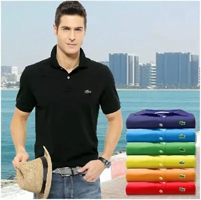 Buy Men's Lacoste2 Mesh Short Sleeve Poloshirt Classic Fit Button-Down T-shirt Tops • 20.98£
