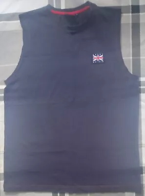 Buy Great Britain Navy 100% Cotton Vest - Size Large • 9.99£