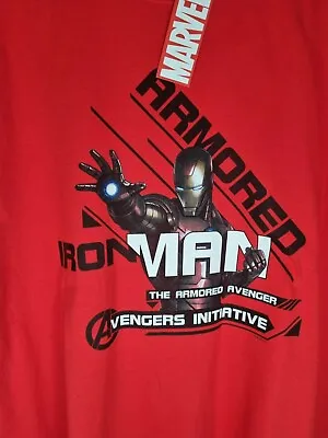 Buy Marvel Men's Avengers Assemble Armored Iron Man T-Shirt, Red, XX-Large  • 9.99£