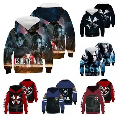 Buy Kid's Resident Evil Umbrella 3D Hoodie Pullover Coat Uniform Autumn Sweatshirt • 22.79£