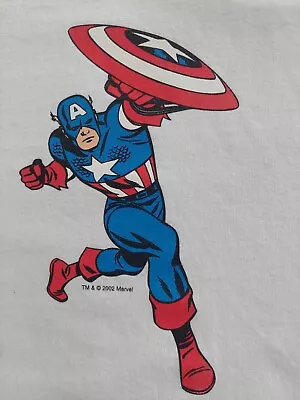Buy Vintage 2002 Marvel Captain America T Shirt L • 6.95£