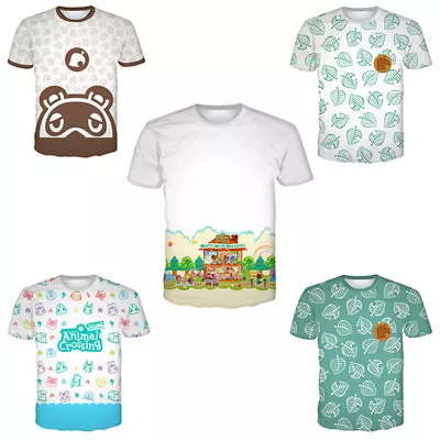 Buy Cosplay Animal Crossing New Horizons 3D T-Shirts Short Sleeves Fitness Top Tee • 10.80£