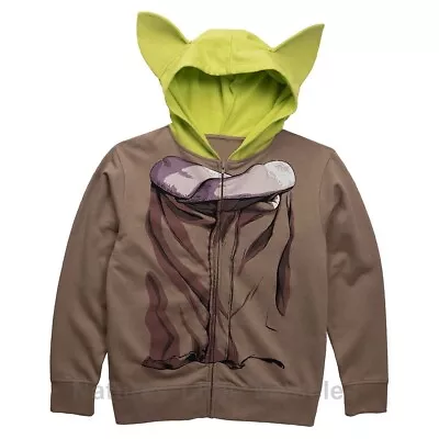 Buy NWT Baby Yoda Boys Hoodie Zip Jacket Size 8 S Star Wars Mandalorian Costume Girl • 26.50£