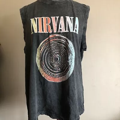 Buy Next Grey Sleeveless Nirvana T Shirt Sizt 18 • 5£