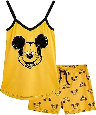 Buy Disney Mickey Mouse Cotton Pajamas Shorts Set For Teenage Girls Women • 15.49£