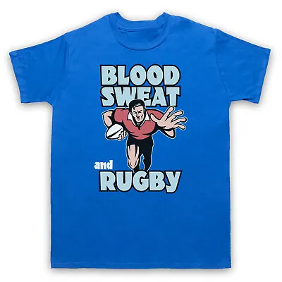 Buy Blood Sweat And Rugby Slogan Sports Lover Cool Mens & Womens T-shirt • 17.99£