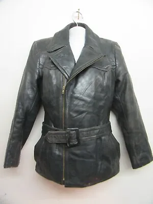 Buy Vintage 50's German Leather Motorcycle Sports Jacket Size Xs • 69£