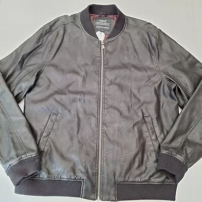 Buy Next PU Leather Bomber Blouson Jacket XXL 2XL Chest 50  Black Men's Full Zip Fro • 29.99£