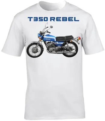 Buy T-Shirt T350 Rebel Motorbike Motorcycle Biker Short Sleeve Crew Neck • 16.99£