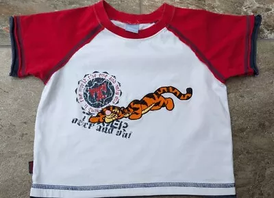 Buy Childrens Disney Baby T-Shirt - Age 18-23 Months Tigger White With Red Sleeves • 4£