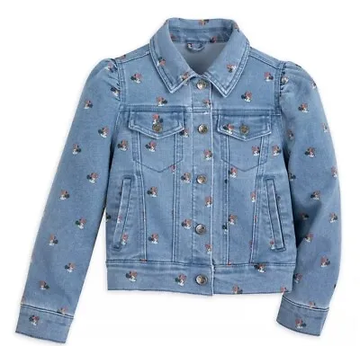 Buy Disney NWT Minnie Mouse Denim Jacket For Girls Size XS/4 • 23.48£