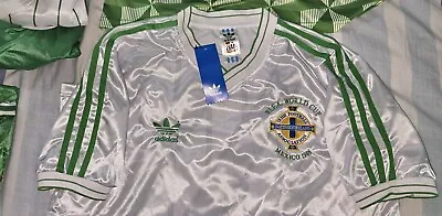 Buy Northern Ireland 1986 Mexico World Cup Retro Away Football Shirt XL • 64.99£