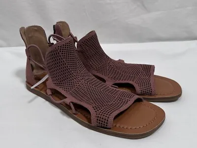 Buy Lucky Brand Bartega Gladiator Sandals Flat Women 7.5M /38 Shoes Zip Pink Strap • 28.41£