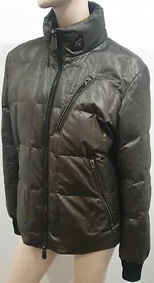 Buy HOGAN Women's Brown Goose Down Zipper Quilted Slim Fit Winter Jacket Coat L • 220£