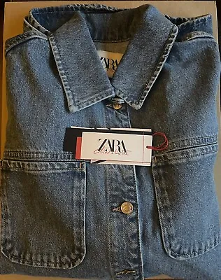 Buy ZARA  Denim Jacket CHARLOTTE GAINSBOURG Oversize Jacket / Shirt Bnwt Size L-XL🤍 • 49.99£