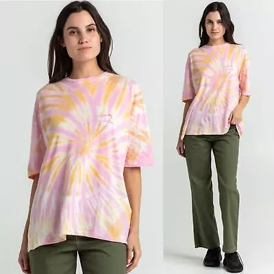 Buy NWT Billabong True Boy Durf Embroidered Logo Tie Dye Oversized Relaxed Tee XS • 31.18£