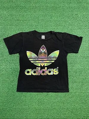 Buy Adidas Star Wars Boys T-shirt Big Logo Spell Out Black Crew Neck Youth Size M • 5.14£