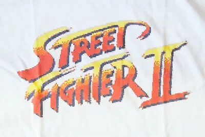 Buy Street Fighter 2 T Shirt - White (SF2 Street Fighter II) 8Bit Pixel Logo Vintage • 18£