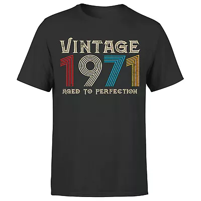 Buy Classic Vintage 1971 Aged To Perfection 50th Birthday Gift Mens T-Shirt Gift • 9.99£