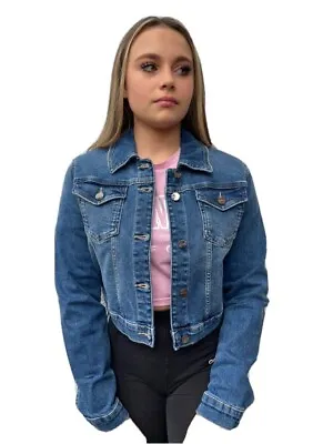 Buy Lipsey Cropped Denim Jacket Adult Size 12, BRAND NEW WITH TAGS, Very On Trend ! • 15.99£