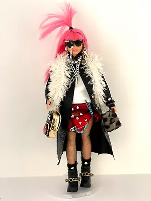 Buy Barbie Doll In Punk Rock Goth Style Handmade Clothes Accessories FREE POST (81 • 62.99£