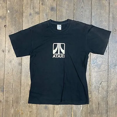 Buy Vintage Graphic T Shirt Y2K Atari Print Tee, Black, Mens Medium • 21£