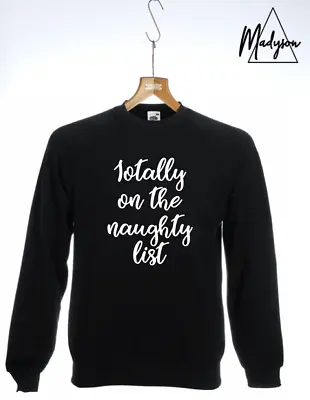 Buy Christmas Sweatshirt Sweater Top Alternative Jumper Naughty List Adult S M L XL • 18.99£