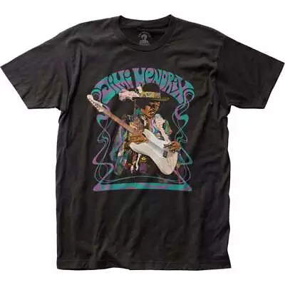 Buy Jimi Hendrix Playing Guitar Psychedelic Haze Men's T Shirt Rock Music Merch • 40.36£
