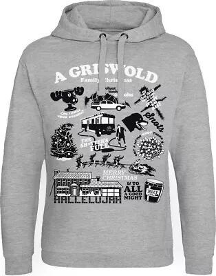 Buy National Lampoon's Christmas Vacation Icons Epic Hoodie Heather-Grey • 50.81£