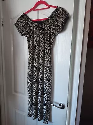 Buy Love Kills Clothing Rockabilly Leopard Dress Size 10/12 • 10£