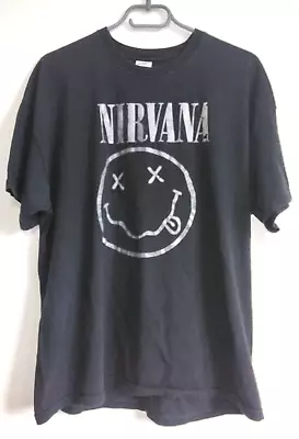 Buy Fruit Of The Loom Nirvana T-Shirt Black Mens XL • 14.99£