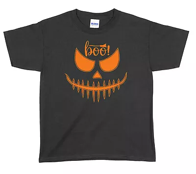 Buy Boo Pumpkin Face Halloween Boys Girls Unisex Funny T-Shirt • 9.99£