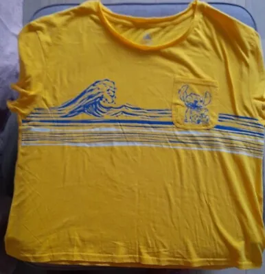 Buy Disney Stitch Ladies Yellow T-shirt (L) • 20.99£