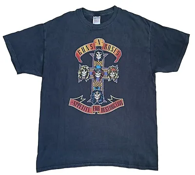 Buy Vintage Gun N Roses T-Shirt Appetite For Destruction - Gildan Tag Size Large • 39.99£