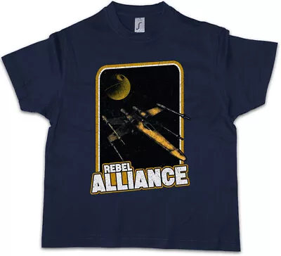 Buy REBEL ALLIANCE Kids Boys T-Shirt - X Red Star Empire Five Wars Wing Skywalker • 16.99£