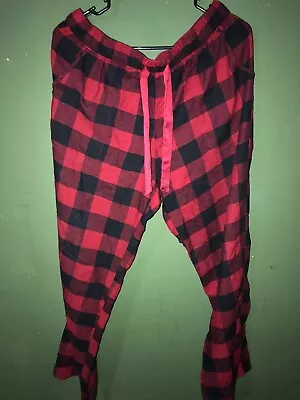 Buy Womens Hollister Sleep Pants Pjs Red Plaid Sz L Preowned Good Condition  • 4.80£