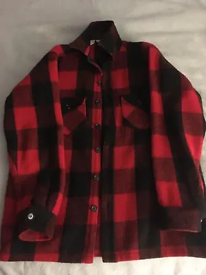 Buy LL Bean Wool Shirt Jacket, Long Large,Lumberjack.  USA Made. Carhartt • 50£
