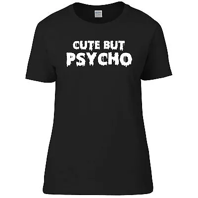Buy Cute But Psycho Halloween Grunge Gothic Funny Premium Quality Womens T-Shirt  • 10.95£