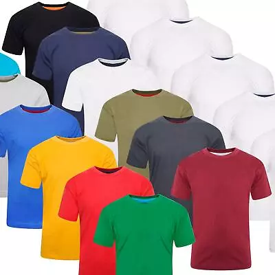 Buy Keanu Childrens 6 Pack Plain Crew T Shirts 100% Cotton Everyday/Summer Colours • 12.99£