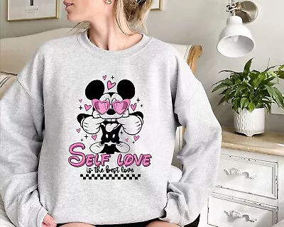 Buy Self Love Is The Best Love Sweatshirt Mickey Mouse Sweatshirt Positive Vibes • 31.25£