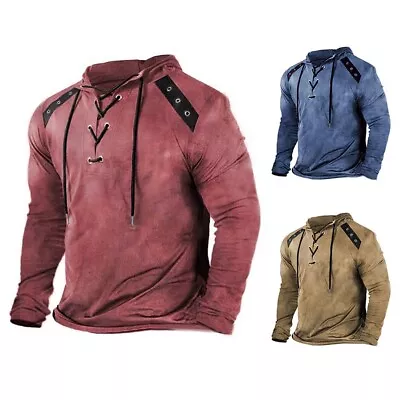 Buy Stylish Mens Thermal Hoodie Sweatshirt In Solid Color For Casual Top Coat • 20.75£