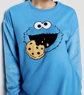Buy New With Tags Peter Alexander Ladies Cookie Monster Fleece Jumper Rrp $89 Size S • 40.85£