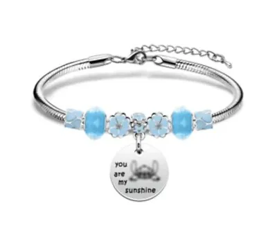 Buy Cute Stitch Charm Bracelet  Lilo And Stitch Jewellery “You Are My Sunshine” • 4.89£