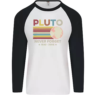 Buy Pluto Never Forget Space Astronomy Planet Mens L/S Baseball T-Shirt • 9.99£